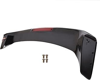 SI Style Glossy Black Trunk Spoiler Wing with Red LED Brake Light Replacement for Honda Civic 4DR 2013-2015
