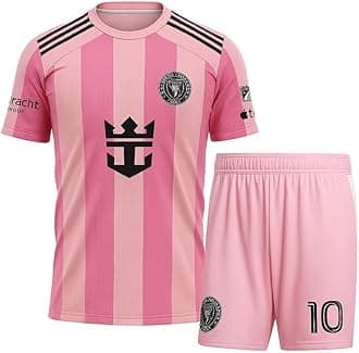 RJM Messi 10 Football Jersey Tshirt 2024 with Printed Shorts for (Men,Kids & Boys)