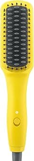 The Baby Brush Crush Mini Heated Straightening Brush, Corded Electric, Yellow