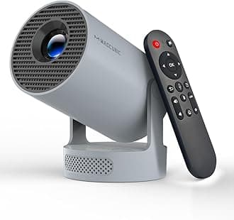 Magcubic Mini Projector 4K Support, Portable Projector with WiFi 6 and Bluetooth 5.4, 5W Soundbase Speaker, Smart Proyector with Auto Vertical Keystone 180°Rotatable for Movie Home Outdoor