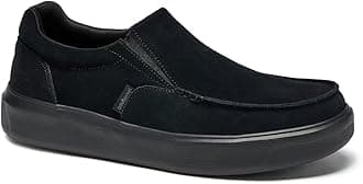 OrthoComfoot Men's Orthopedic Walking Shoes Loafers Slip On: Comfortable Casual Plantar Fasciitis Shoes Black, Outdoor Arch Support Relaxed Fit Shoes for Neuropathy Recovery Size 10