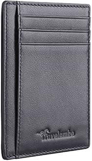 Front Pocket Minimalist Leather Slim Wallet RFID Blocking Medium Size