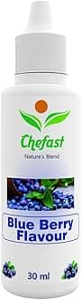 Chefast Blue Berry Flavour Baking Essence for Cake, Ice-Cream, Chocolates, Milkshakes- 30ML ( Use 2-3 Drops Essence for 250 Grm Cake)