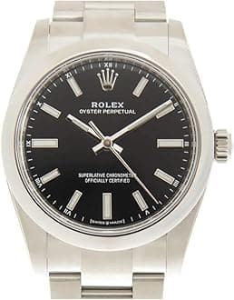 Rolex Oyster Perpetual 34 Automatic Chronometer Black Dial Ladies Watch 124200BKSO