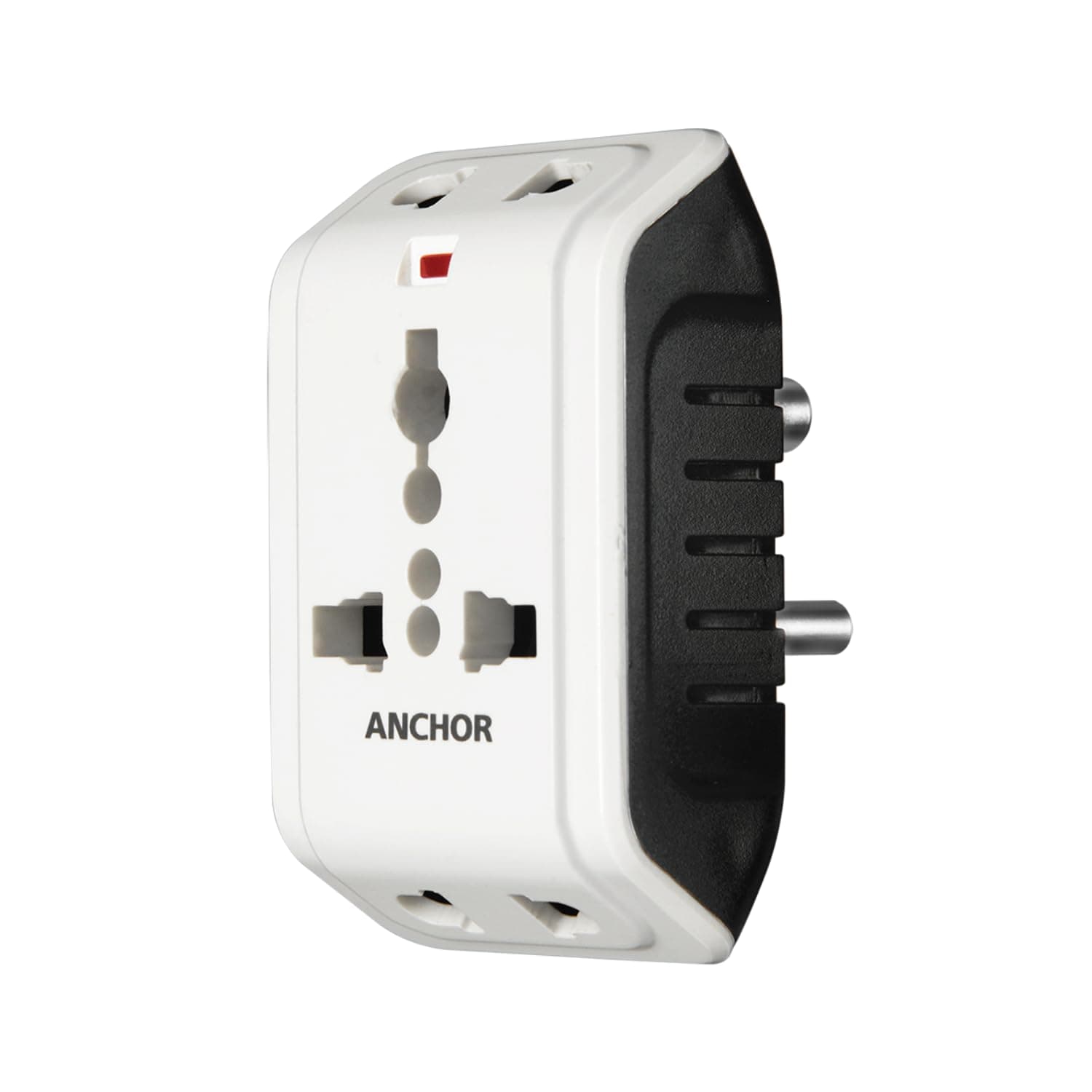 Anchor by Panasonic 6A 3 Pin Multiplug Travel Adapter with Universal Socket | 3 Pin Multi Plug Universal Socket (White)
