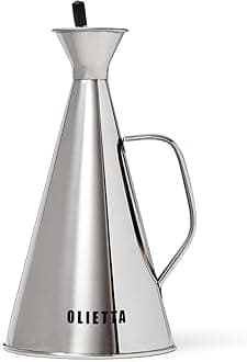 Olietta Oil Dispenser Stainless Steel Non Drip Leak Proof No Mess Olive Oil & Vinegar Pourer & Kitchen Drizzler Bottle 1000ML 1 Litre Great for Pouring & Drizzling Easy to Clean & Leakproof