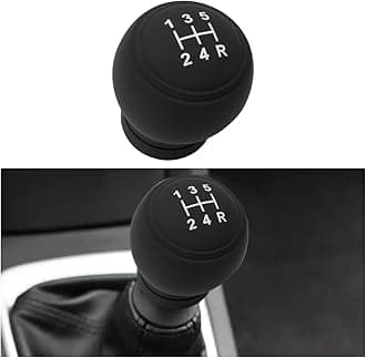 BESULEN Car Gear Shift Knob Cover, Anti-Slip Silicone Vehicle Knob Gear Stick Protector, Automotive Shifter Transmission Protective Cover, Universal Interior Accessories for Most Cars (5-Speed Right)