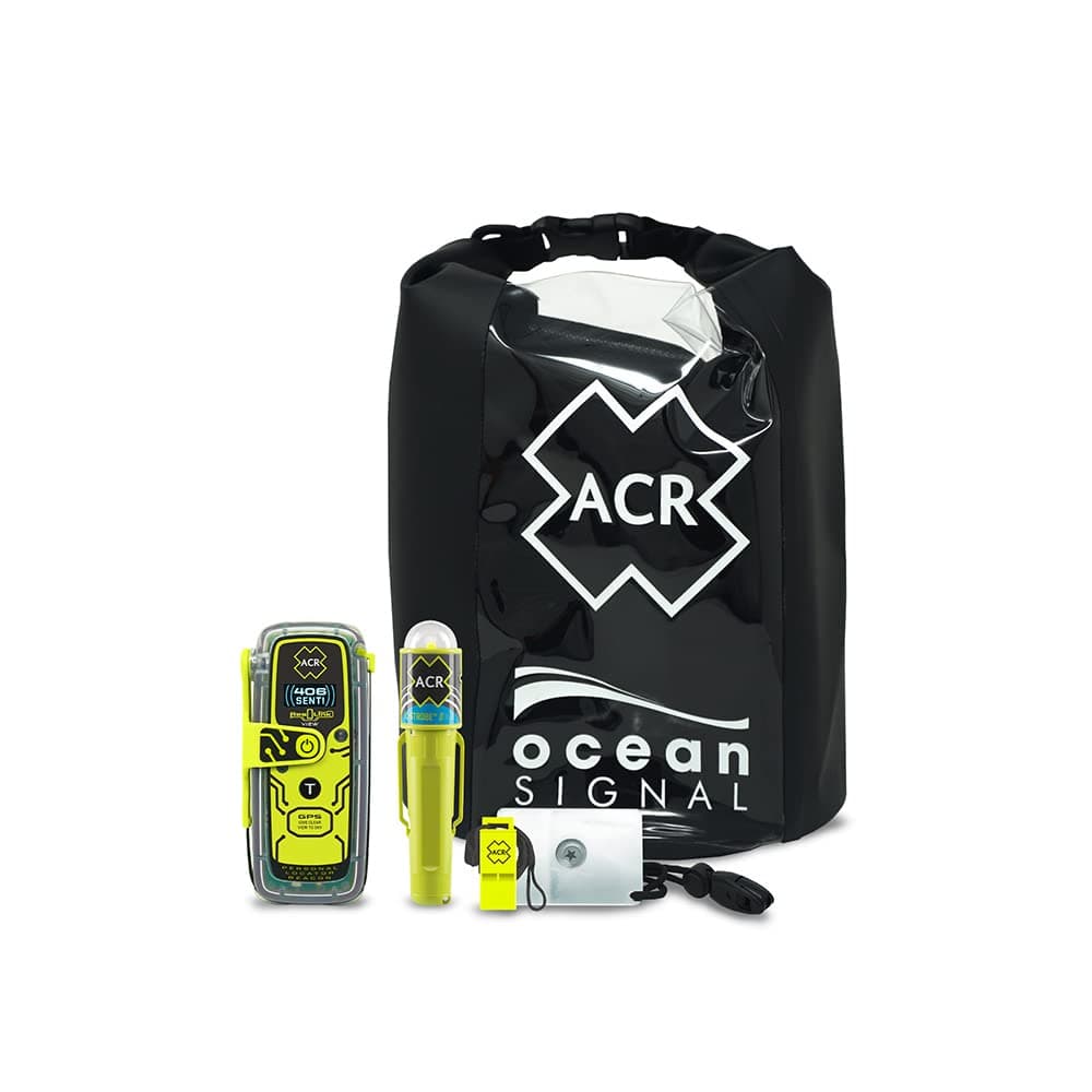 ACR ResQLink View GPS Personal Locator Beacon Survival Kit Includes a Compact Beacon, GPS Tracking, Strobe Light, Signal Mirror, and Waterproof Gear for Emergencies.