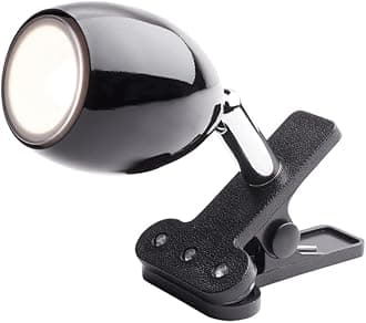 Newhouse Lighting NHCLP-JO-BK Joe LED Clip On Lamp & Reading Spotlight Perfect For The Office, Study & Bedroom Black