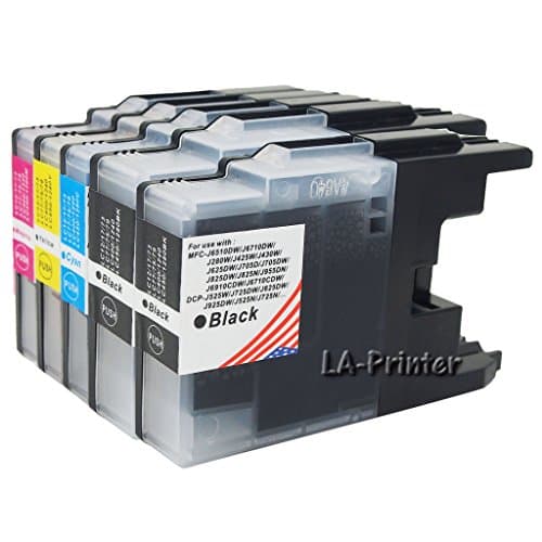 LA Printer Compatible Ink Cartridges Replacement for Brother LC-79 LC79 LC-77 LC-75 LC73, 5 Pack (2 Black, 1 Cyan, 1 Magenta, 1 Yellow)