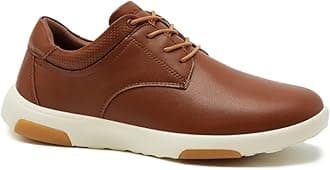 OrthoComfoot Men's Orthopedic Leather Dress Walking Shoes: Comfortable Orthotic Fashion Sneakers with Arch Support, Casual Plantar Fasciitis Business Work Oxfords for Foot and Heel Pain Relief