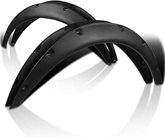 Spec-D Tuning 4PC Front + Rear Universal Flexible Car Fender Flares Black Durable Extra Wide Body Kit Wheel