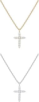 PAVOI14K Gold Plated Cross Necklace for Women | Cross Pendant | Gold Necklaces for Women