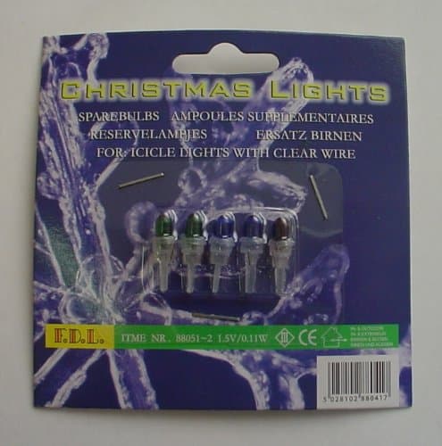 5 Multi Spare Bulbs for Micro/Pin Lights 1.5V 0.11W (S45)