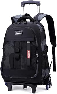 Rolling Backpack for Boys Kids School Bag with Wheels for Elementary Middle School Trolley Luggage Bookbag