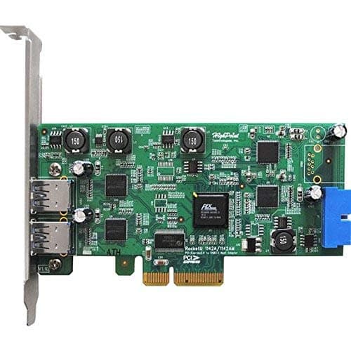 HighPoint RocketU 1142A USB 3.0 HBA - PCI Express 2.0 x4 - Plug-in Card - 3 USB Port(s) - 3 USB 3.0 Port(s)