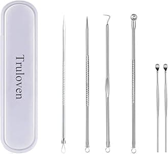 6PCS Blackhead Remover, Blackhead Extractor, Pimple Extractor, Pimple Popper Tool Kit, Stainless Steel Blackhead, Facial Cleaning Tool