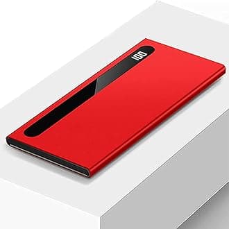 Power Bank Portable Charger 100000Mah 2.1A Fast Phone Charging External Battery Pack with LED Digital Display, 2 USB Ports And 2 Input USB-C, for Iphone, Samsung, Android,Red [Energy Class A]