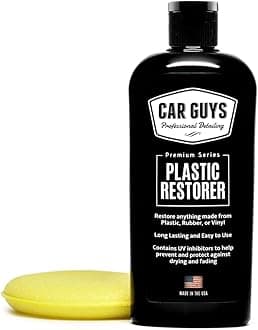 Plastic Restorer - The Ultimate Solution for Bringing Rubber, Vinyl and Plastic Back to Life! - 8 oz Kit