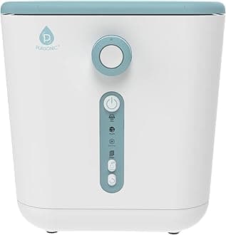 Electric Kitchen Composter - 3L Indoor Odorless Smart Composter with Detachable Carbon Filter - Countertop Compost Bin Turns Waste into Natural Fertilizer for Plants (White)