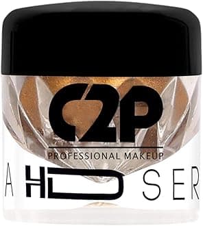 C2P Pro Eyeshadow Pigment for Eye Makeup - 2g | Long-Lasting and Highly Pigmented Loose Precious Pigments with Metallic Effect | Cosmetics For Women and Girls (Velvet Rubel 143, 02 Gram)