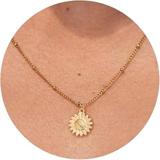HANLI 14K Gold Plated Necklaces for Women - Dainty Butterfly, Star of David, Moon and Star, Sun, Lotus, Infinity, Hummingbird, Bee,Boots,Chill,Sunflower Pendant Designs - Elegant Jewelry for Women