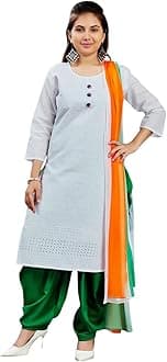 aarikkaGirls White Color Cotton Embroidery Kurti