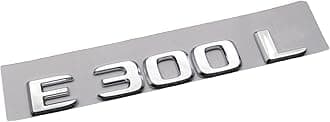 3D Letters Numbers Emblem for E300 E300L C260 Trunk Lid Chrome Shiny Black/Silvery Badge (Silvery E300L)