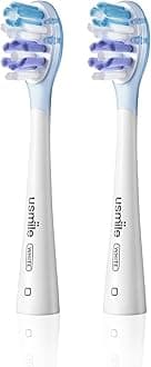 Replacement Brush Heads for Y20 Pro/Y10 Pro/P20 Pro/P10 Pro/Y1S, Patented Residual Shock Absorption and Air Cushion, Compatible to usmile Electric Toothbrush, 2-Pack