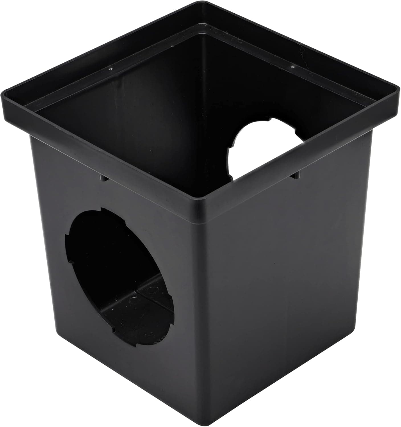 - NDS 1200 Square Catch Basin Drain with 2 Openings, Connect to 3 Inch, 4 Inch, 6 Inch & 8 Inch Drain Pipes, Manages Heavy Water Flows, 12 Inch, Plastic, Black