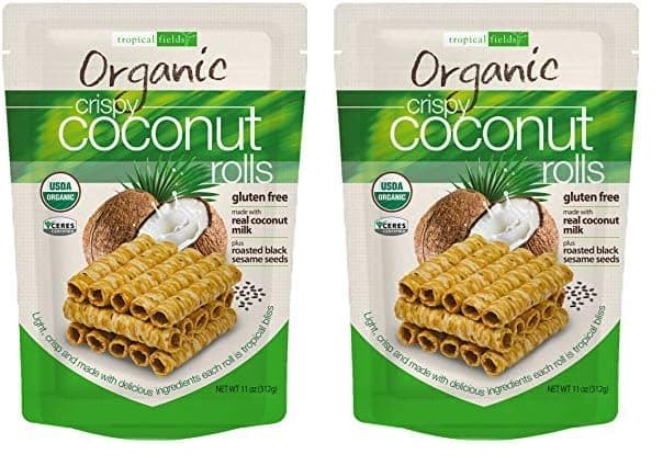 Tropical Fields Organic Crispy Coconut Rolls, 11 Oz (Pack of 2)