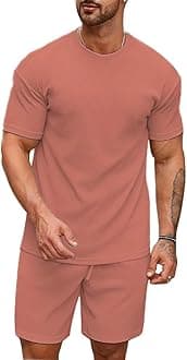 SMOWKLY Men's Pyjama Set - T-Shirt and Shorts Night Wear - Night Suit for Men