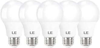 OVIFM LE LED Light Bulb, 9W A19 E26 LED Bulb 60W Halogen Bulbs Equivalent, Non-dimmable 800lm Warm White Light Bulb, 5 Packs