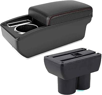 for Suzuki Jimny Armrest Box for Suzuki Jimny Car Armrest 1999-2017 Retrofit Parts Arm Storage Box Car Accessories Retrofit Part with USB(A2 Black line NO USB)