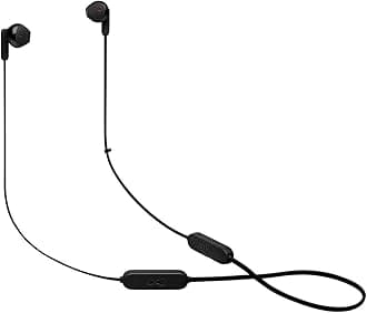 Tune 215 - Bluetooth Wireless in-Ear Headphones with 3-Button Mic/Remote and Flat Cable - Black, Small