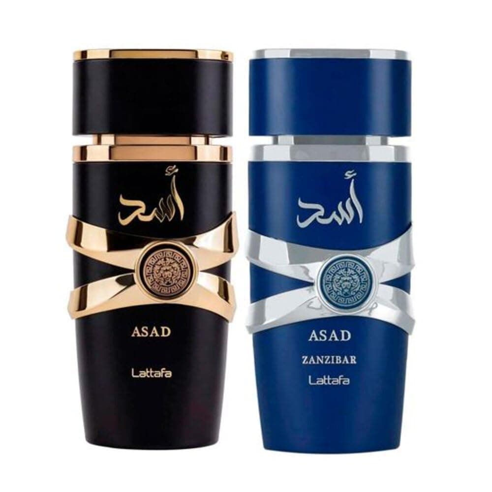 Asad 2 Piece Gift Set (EDP 3.4 Fl Oz + Asad Zanzibar EDP 3.4 Fl Oz)