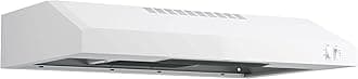 Under Cabinet Range Hood, 2-Speed, 30-Inch Kitchen Exhaust Fan, Cooktop Lighting & Included Filter, Kitchen Essentials, Top or Rear Exhaust Capability, 200 CFM, White