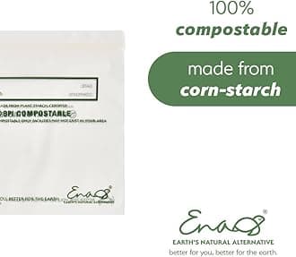 Earth's Natural Alternative 100% Compostable Food Storage Bags [Snack, Sandwich 150 Pack] Eco-Friendly Freezer Bags, Resealable Bags, Heavy-Duty, Biodegradable, Reusable, off white