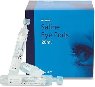 Reliance Medical 901 Sterile Saline Eyewash 20 mL Ampoules,