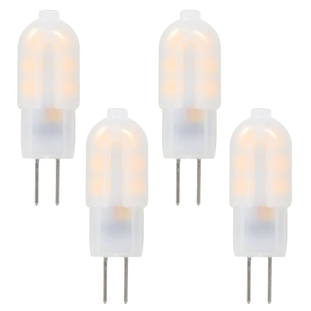 ACCKA (4-PACK) 2-Watt G4 mini LED Bulb AC/DC 12V, 2W Warm White Color (Jc10 Bi-pin 10-20w Replacement) led light bulb--non-dimmer