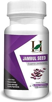 H&C Herbal Ingredients Expert Jambul/jamun Seed/Eugenia Jambolana Veg Capsules 120-450mg - Supports Sugar Control And Helps in Detoxification