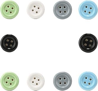 Perilla Home Set of 10 Round Ceramic Button Knobs - Modern Multi Colour Decorative Handle Knobs - for Home Kitchen Cabinet, Vintage, Hardware, Cupboard, Door, Dresser, Wardrobe, Drawer Pulls