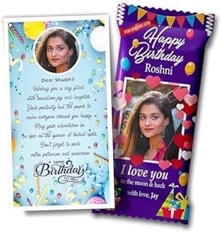 Chocolates Large Bar Personalized Gifts Customized with Name Photo Print Message (1, Big)