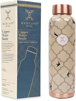 Elevate Your Hydration Game Pure Copper Water Bottle - Joint Less, Leak Proof (950ml)