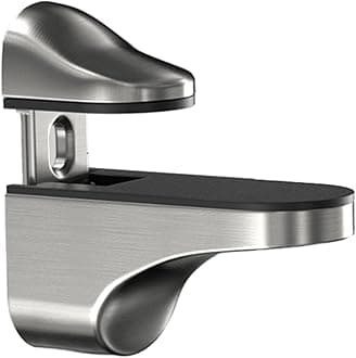 1PCS Glass Shelf Support Adjustable Glass Shelf Bracket Polished Chrome Wall (silver)