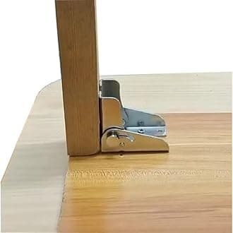 Folding Leg Support Bracket 90° Locking Extended self-Locking Hinge Suitable for Folding feet, Folding workbenches and Kitchen Folding Tables (2 Silver)