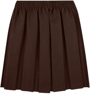 FASHION MY LOVE UK School Uniform Girls Summer Formal Dress Bottom Full Elastic Box Pleat Skirt Only Uniform