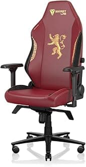 Secretlab Titan Evo House Lannister Gaming Chair - Reclining & Heavy Duty Computer Chair with 4D Armrests - Magnetic Head Pillow & Lumbar Support - Up to 395 lbs - Red/Gold - Leatherette