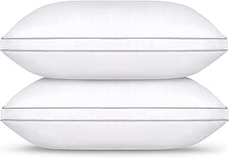 HIMOON Bed Pillows 2 Pack - Standard Size Set of 2 Cooling Pillows for Sleeping for Side Back and Stomach Sleepers, Down Alternative Filling Luxury Soft Supportive
