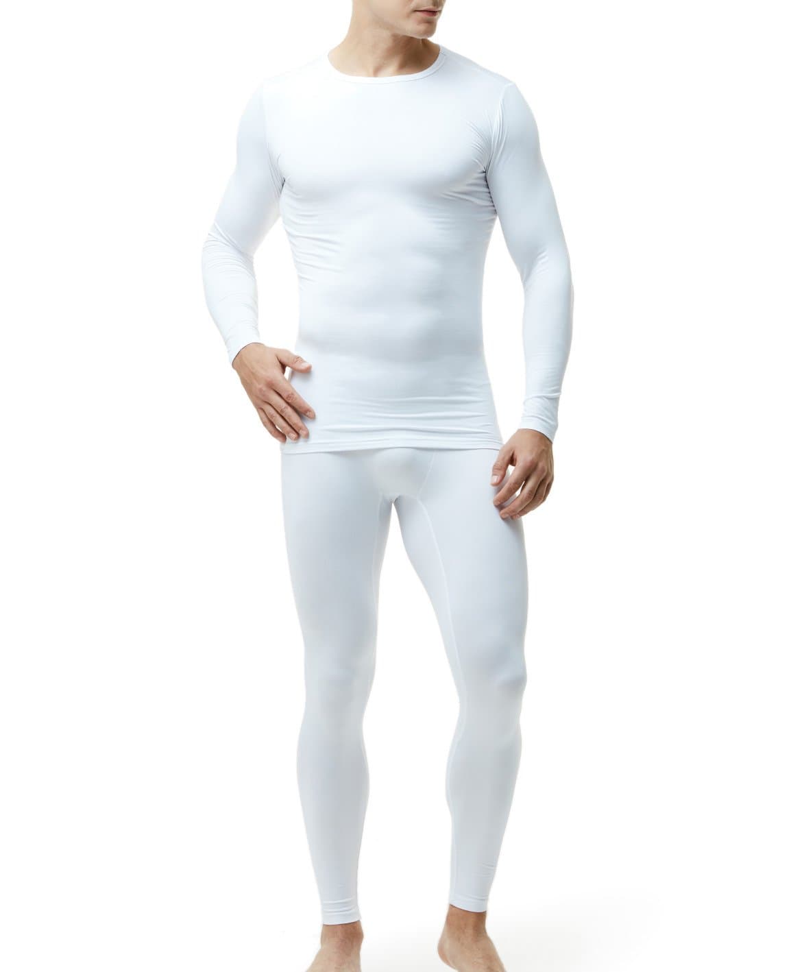 Blank Men's Microfiber Fleece Lined Top & Bottom Set